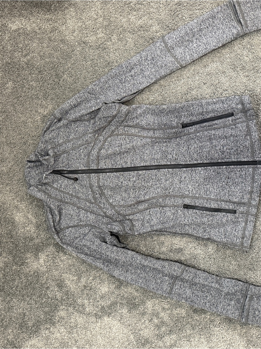 lululemon athletica Gray Marled Full-Zip Jacket - Picture 1 of 5
